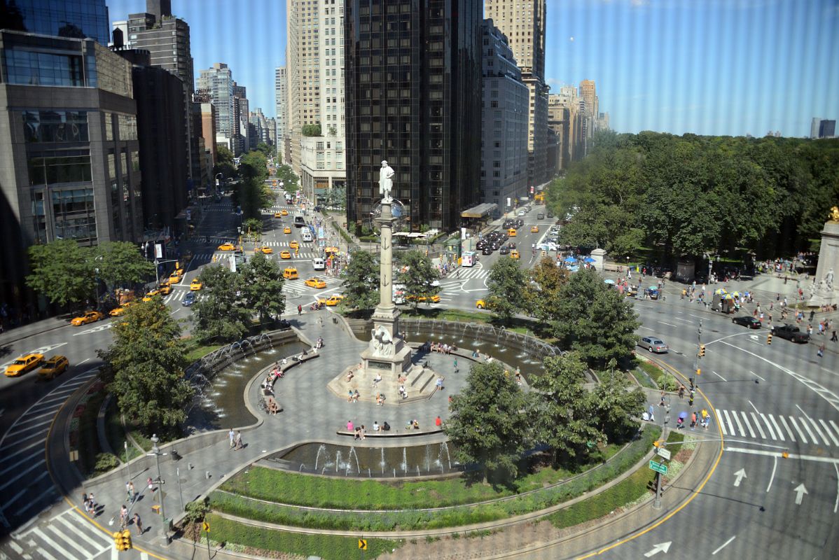 06 Columbus Circle With Statue of Columbus And Fountain From Museum of Arts and Design